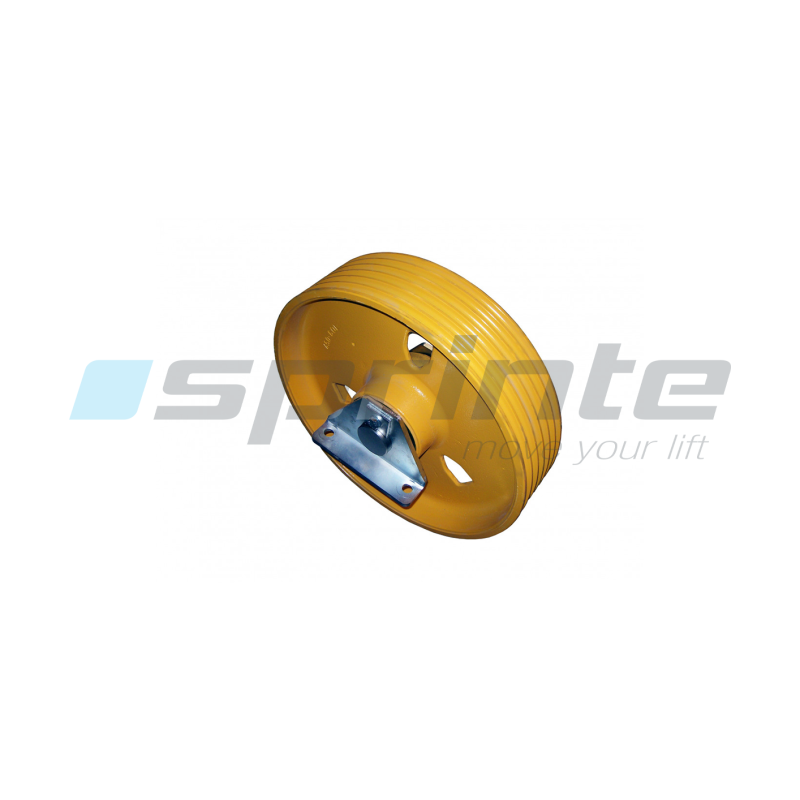 Bearing pulley 400mm pitch 17mm 6 câbles de 10mm