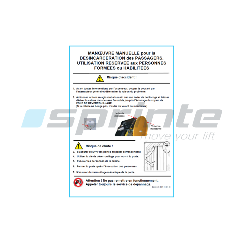 GEARLESS manual brake instruction manual (1 levers)