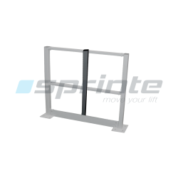 Intermediate post for solid guardrail + fasteners