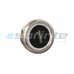 Bouton MD8 noir led bleue 2 contacts «1»