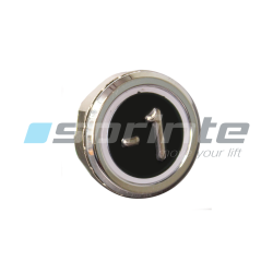 Bouton MD8 noir led bleue 2 contacts «-1»