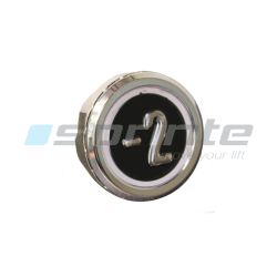 Push button MD8 black led blue 2 contacts «-2»
