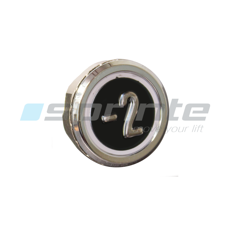 Push button MD8 black led blue 2 contacts «-2»