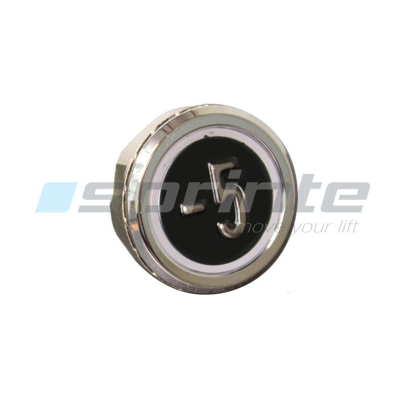 Bouton MD8 noir led bleue 2 contacts «-5»