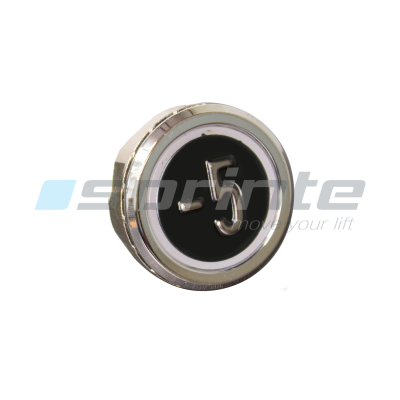 Bouton MD8 noir led bleue 2 contacts «-5»