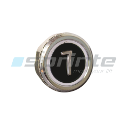 Bouton MD8 noir led bleue 2 contacts «7»