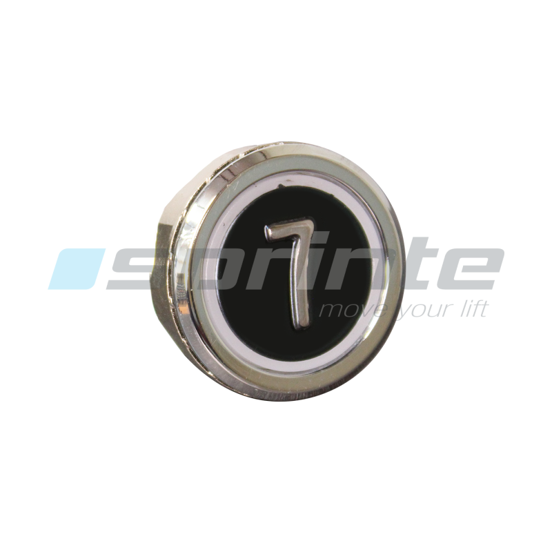 Push button MD8 black led blue 2 contacts «7»