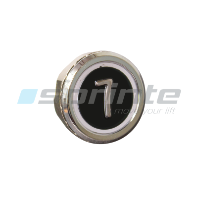 Push button MD8 black led blue 2 contacts «7»