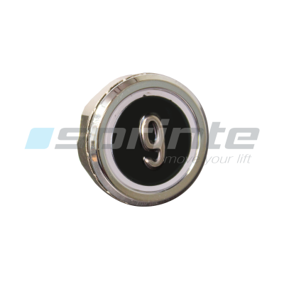 Push button MD8 black led blue 2 contacts «9»