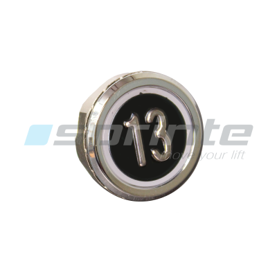 Push button MD8 black led blue 2 contacts «13»