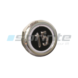 Bouton MD8 noir led bleue 2 contacts «15»