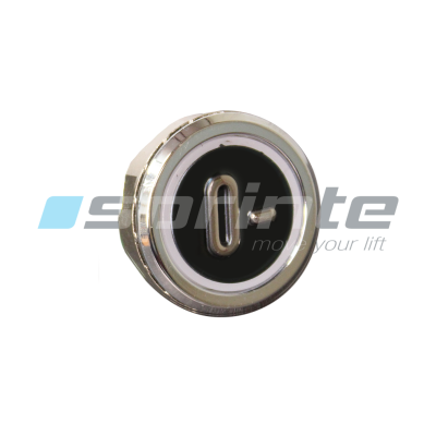Push button MD8 black led blue 2 contacts «0-»