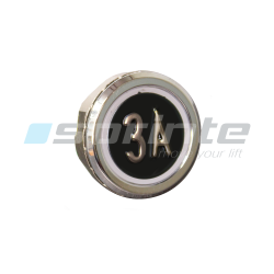 Push button MD8 black led blue 2 contacts «3A»