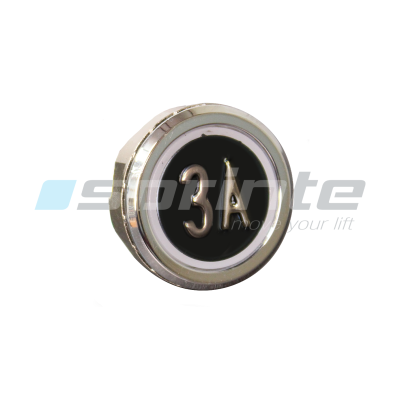 Push button MD8 black led blue 2 contacts «3A»