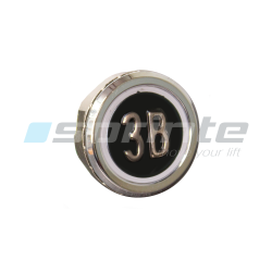 Push button MD8 black led blue 2 contacts «3B»
