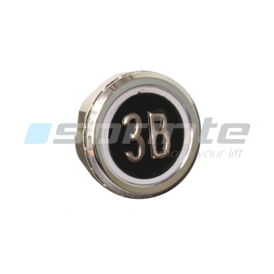 Push button MD8 black led blue 2 contacts «3B»