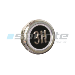 Push button MD8 black led blue 2 contacts «3H»