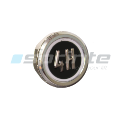Push button MD8 black led blue 2 contacts «4H»