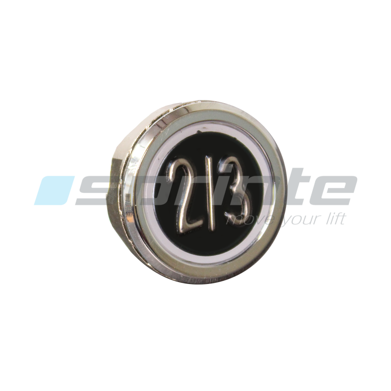 Push button MD8 black led blue 2 contacts «2/3»