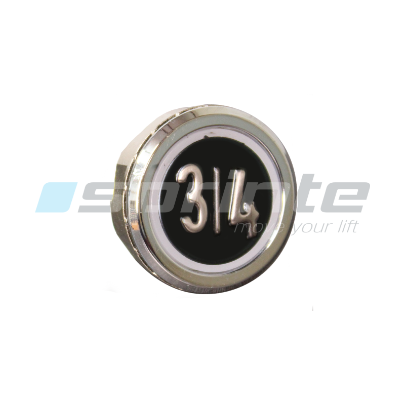 Push button MD8 black led blue 2 contacts «3/4»