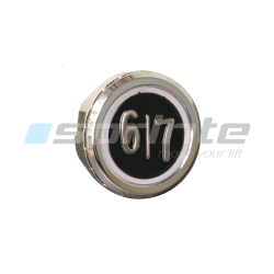 Push button MD8 black led blue 2 contacts «6/7»