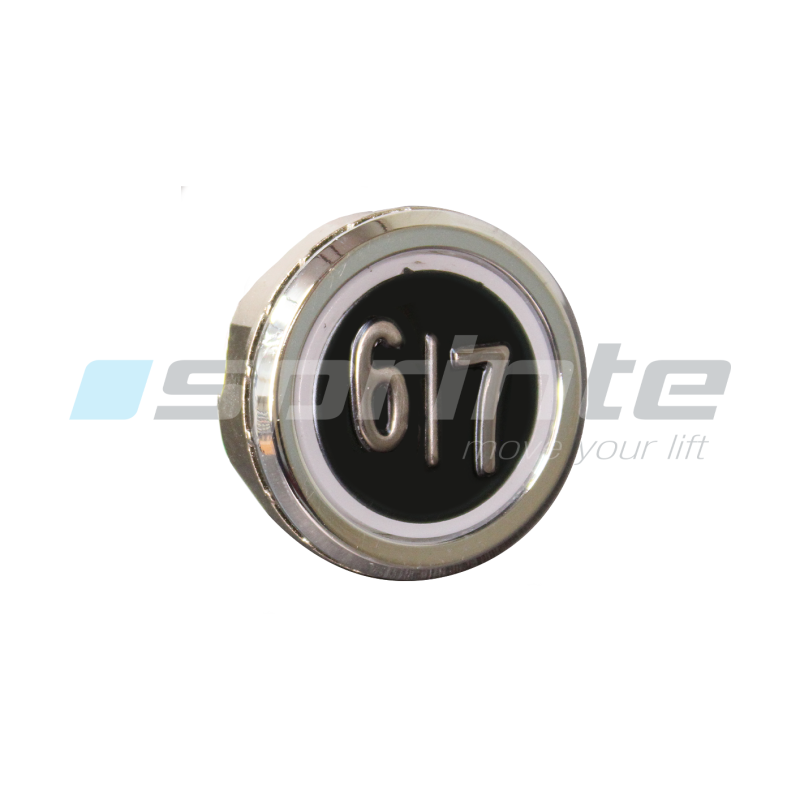 Push button MD8 black led blue 2 contacts «6/7»