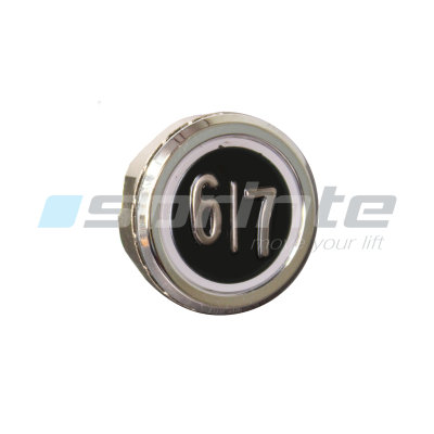 Push button MD8 black led blue 2 contacts «6/7»