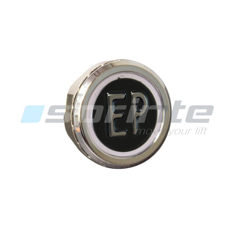 Bouton MD8 noir led bleue 2 contacts «EP»