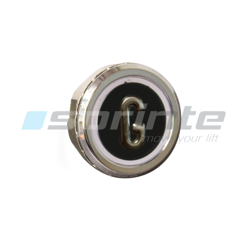 Bouton MD8 noir led bleue 2 contacts «G»