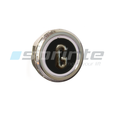 Push button MD8 black led blue 2 contacts «G»