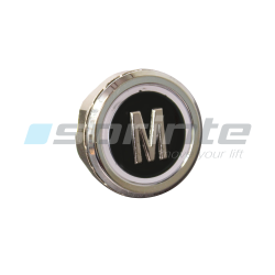 Bouton MD8 noir led bleue 2 contacts «M»