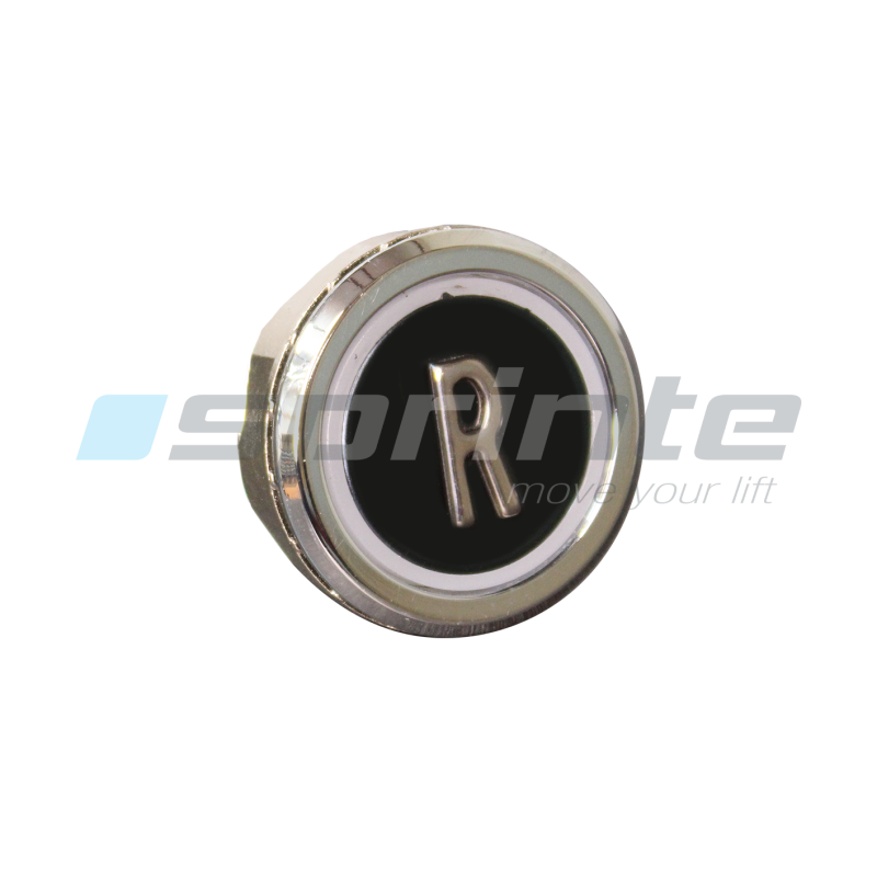 Push button MD8 black led blue 2 contacts «R»
