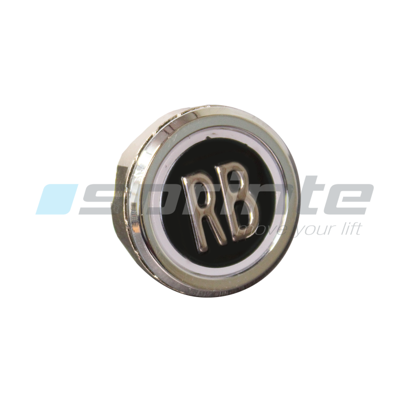 Push button MD8 black led blue 2 contacts «RB»
