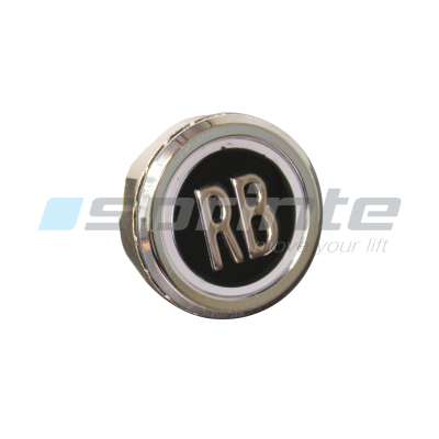 Push button MD8 black led blue 2 contacts «RB»