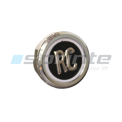 Push button MD8 black led blue 2 contacts «RC»