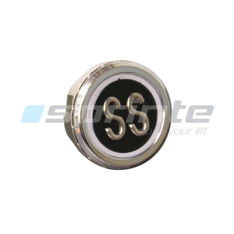 Push button MD8 black led blue 2 contacts «SS»