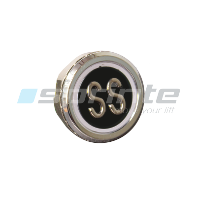 Bouton MD8 noir led bleue 2 contacts «SS»