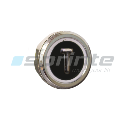 Push button MD8 black led blue 2 contacts «T»