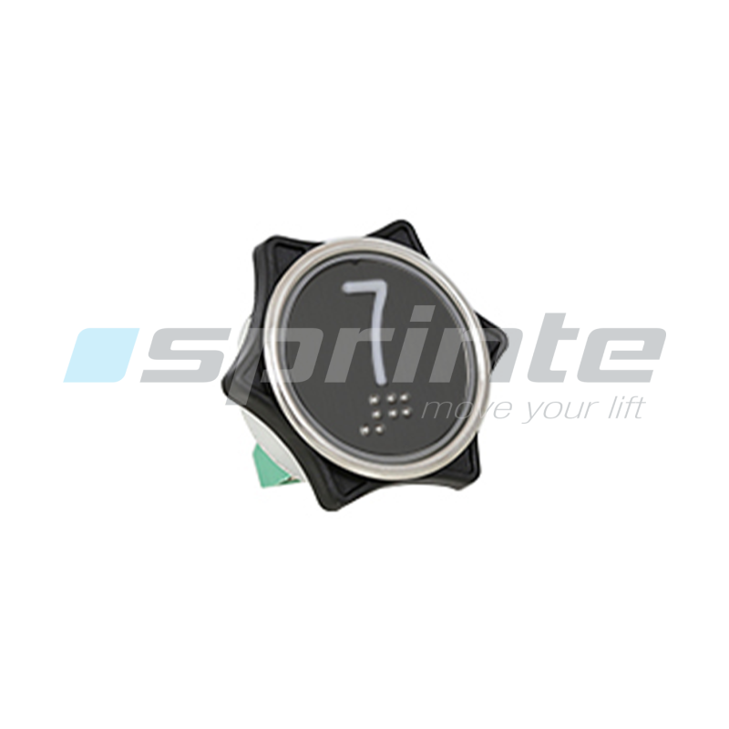 Push button MD7 noir led blue 2 contacts «7»