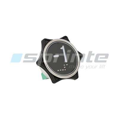 Push button MD7 noir led blue 2 contacts «-1»