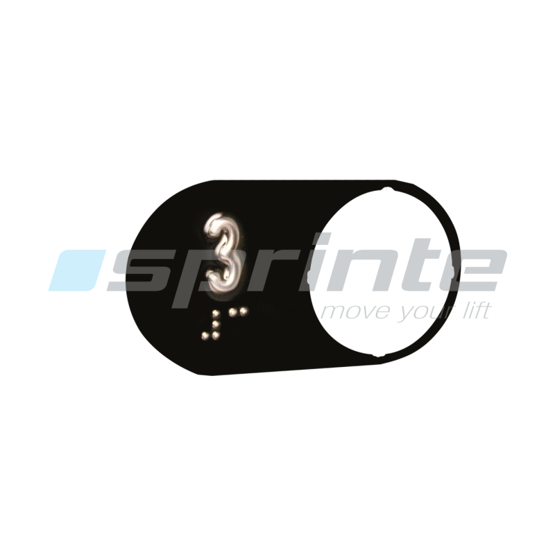 Plaquette braille «3»