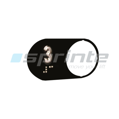 Plaquette braille «3»