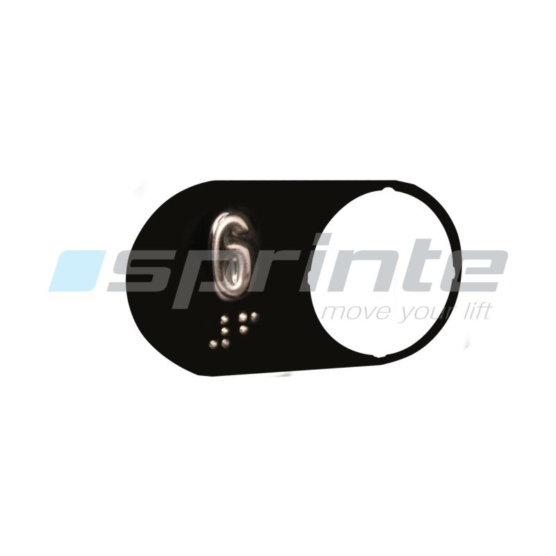 Plaquette braille «6»