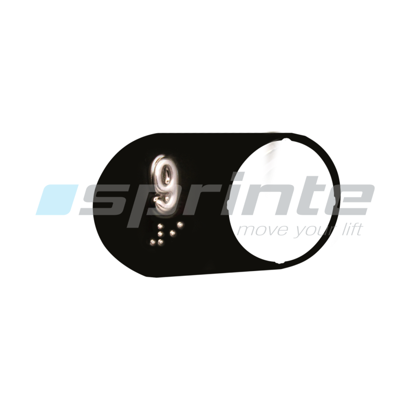 Plaquette braille «9»