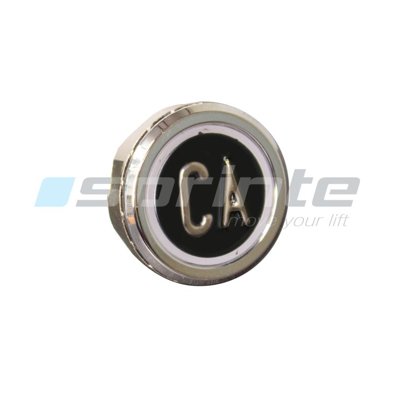 Push button MD8 black led blue 2 contacts «CA»