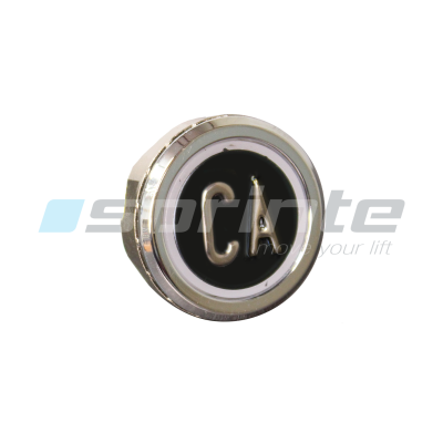 Push button MD8 black led blue 2 contacts «CA»