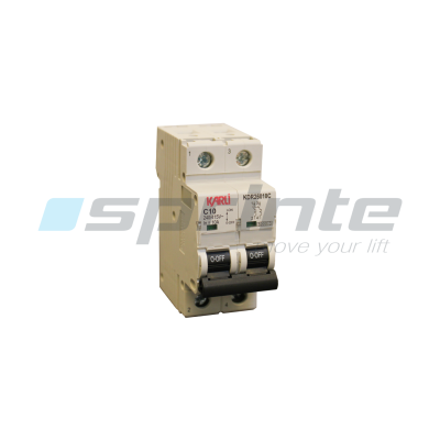 Disjoncteur bipolaire 10A - 6KA-C