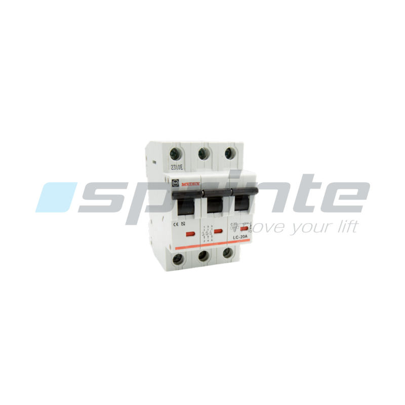 Disjoncteur tripolaire 25A - 6KA-C