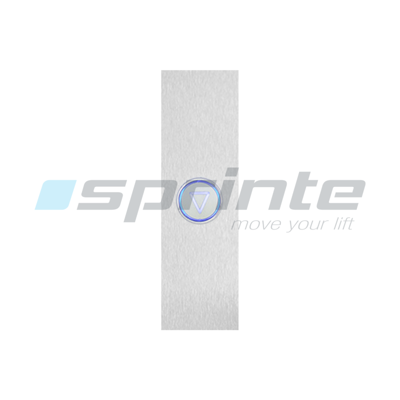 Plate stainless stell 60x200 1 button