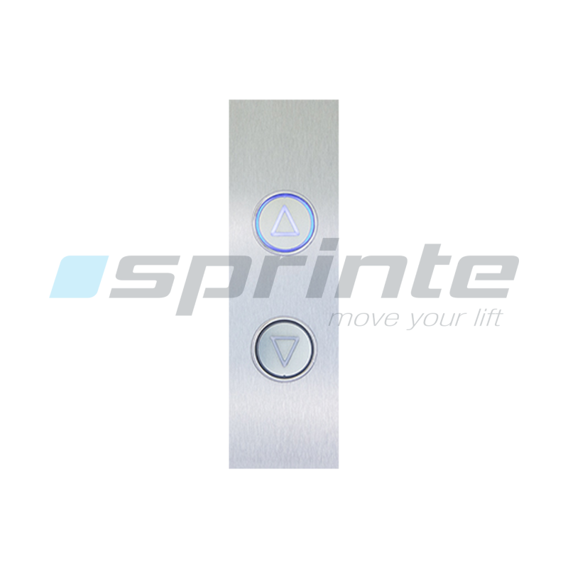 Plate stainless stell 60x200 2 buttons